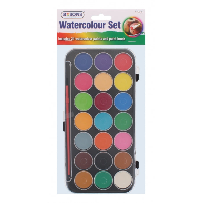 RYSONS WATERCOLOUR SET WITH BRUSH. RY0315 \\\KD28582