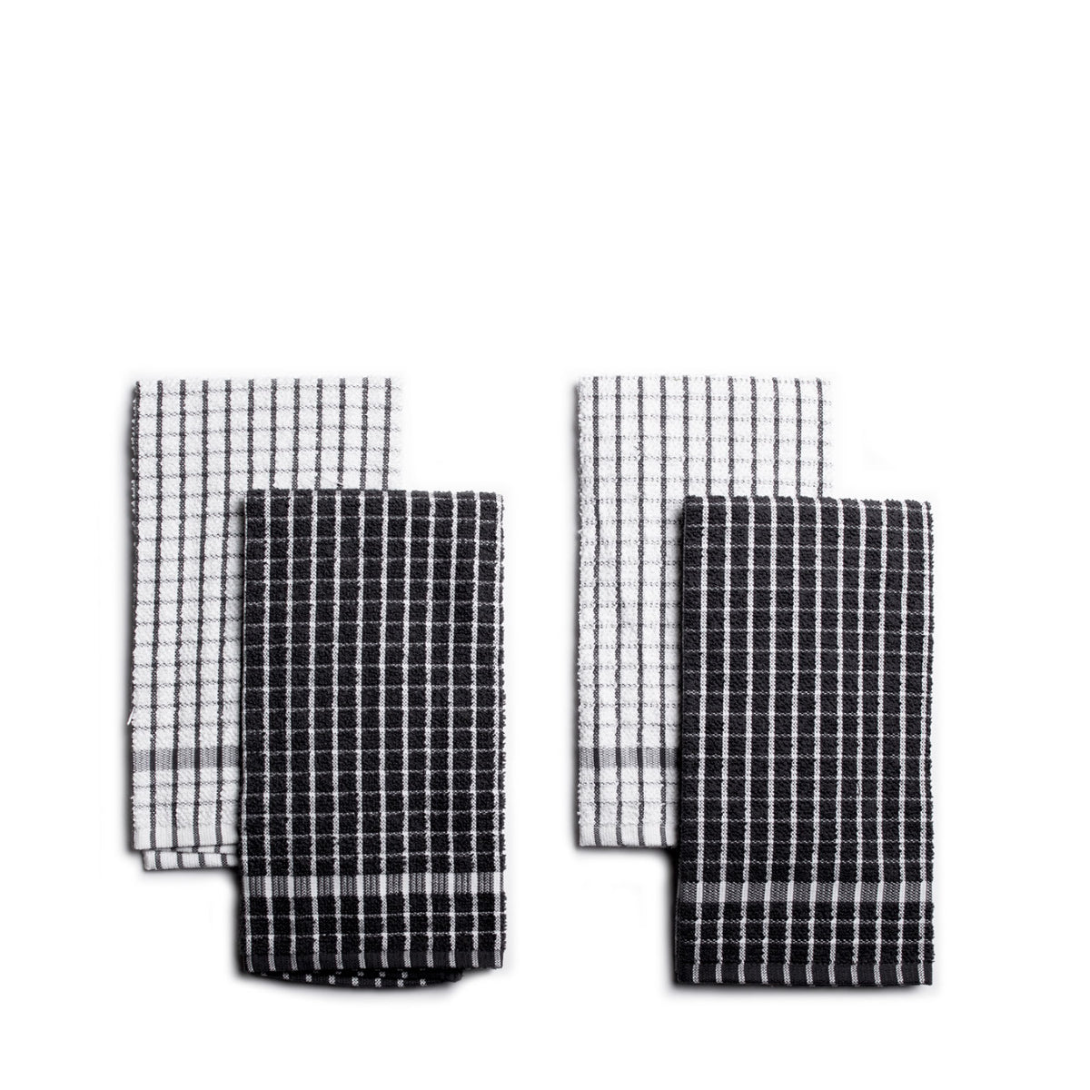 SABICHI SET OF 4 TERRY GREY KITCHEN TEA TOWELS. 200068 \\\KD28671