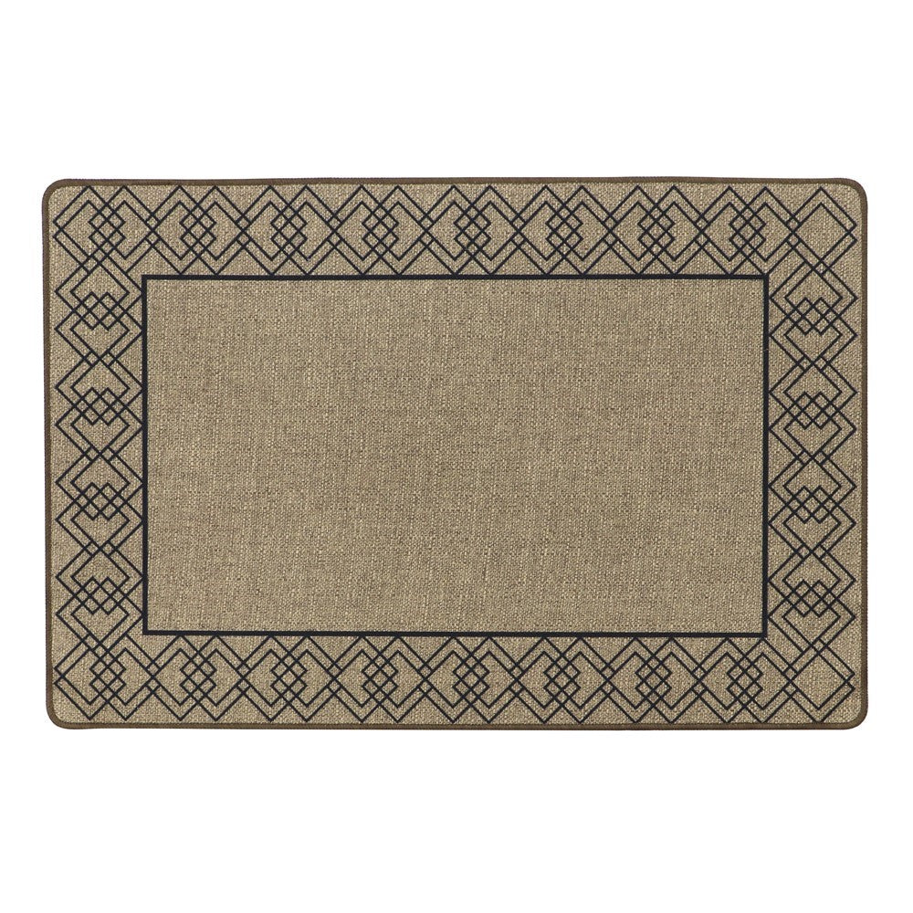JVL ELEGANCE DIAMOND BORDER DOOR MAT 50 X 75 CM. 01-241 \\\KD28692