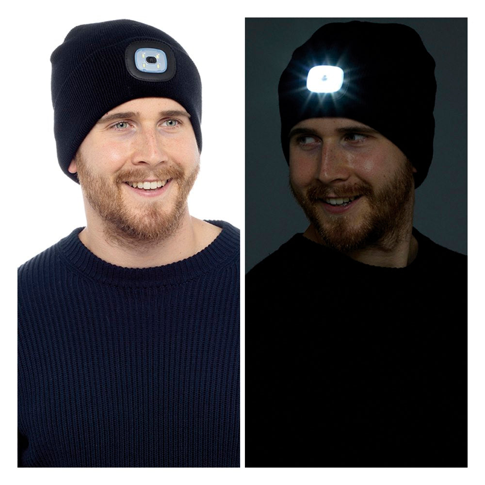 ADULTS BLACK LED HAT 12/PK. GL621 \\\KD28704