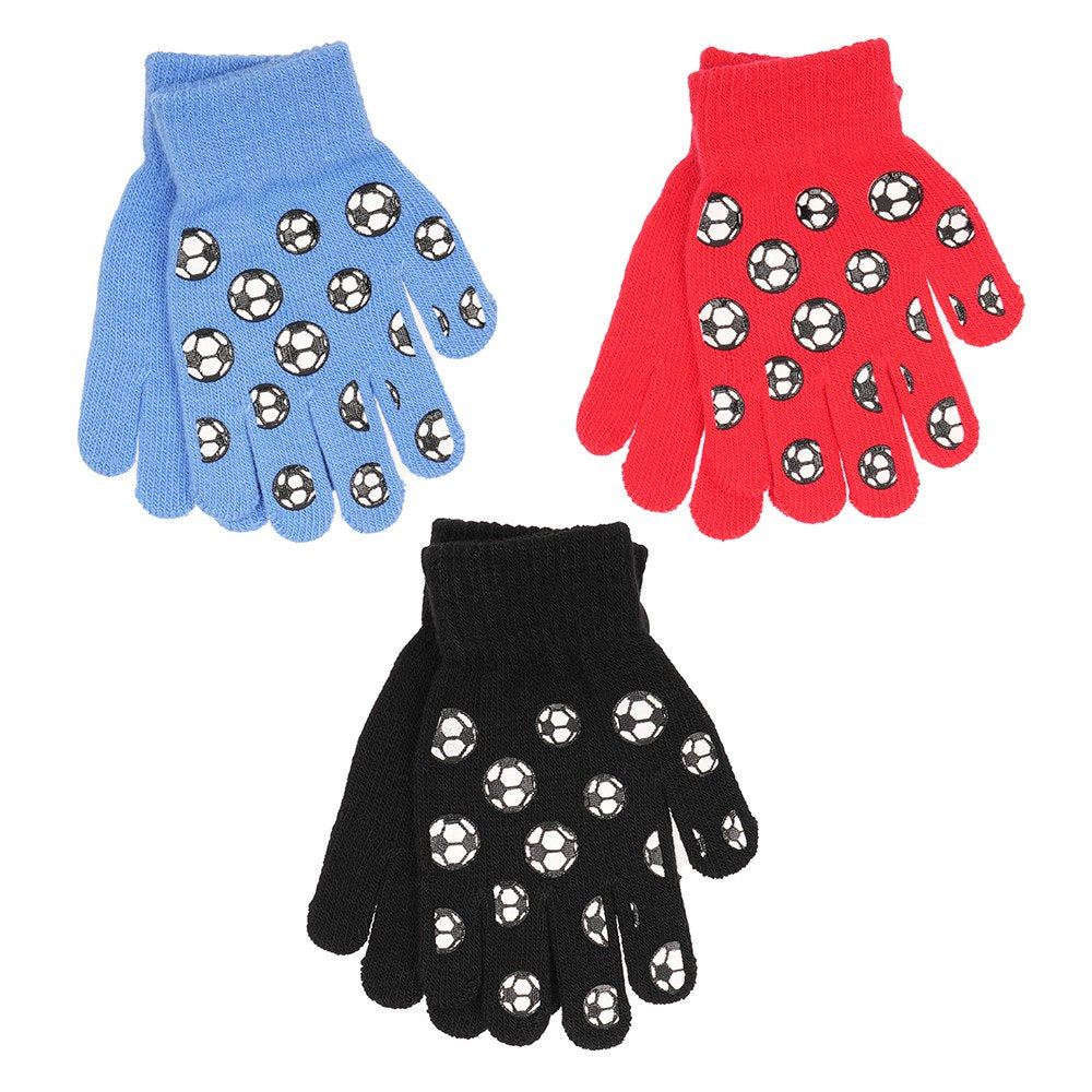 BOYS FOOTBALL PRINT THERMAL MAGIC GLOVES 12/PK. GL1063 \\\KD28710