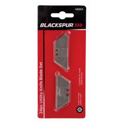 BLACKSPUR HIGH CARBON STEEL UTILITY KNIFE BLADES 24PCS. BB-KB304 \\\KD28765