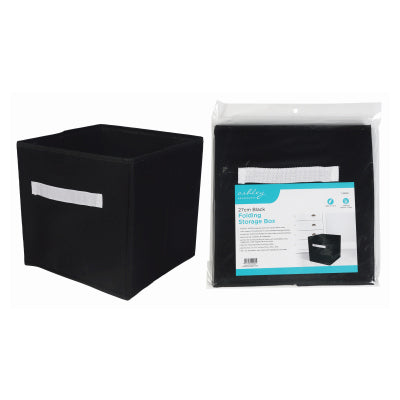 ASHLEY BLACK FOLDING STORAGE BOX 27CM. BB-FSB101 \\\KD28784