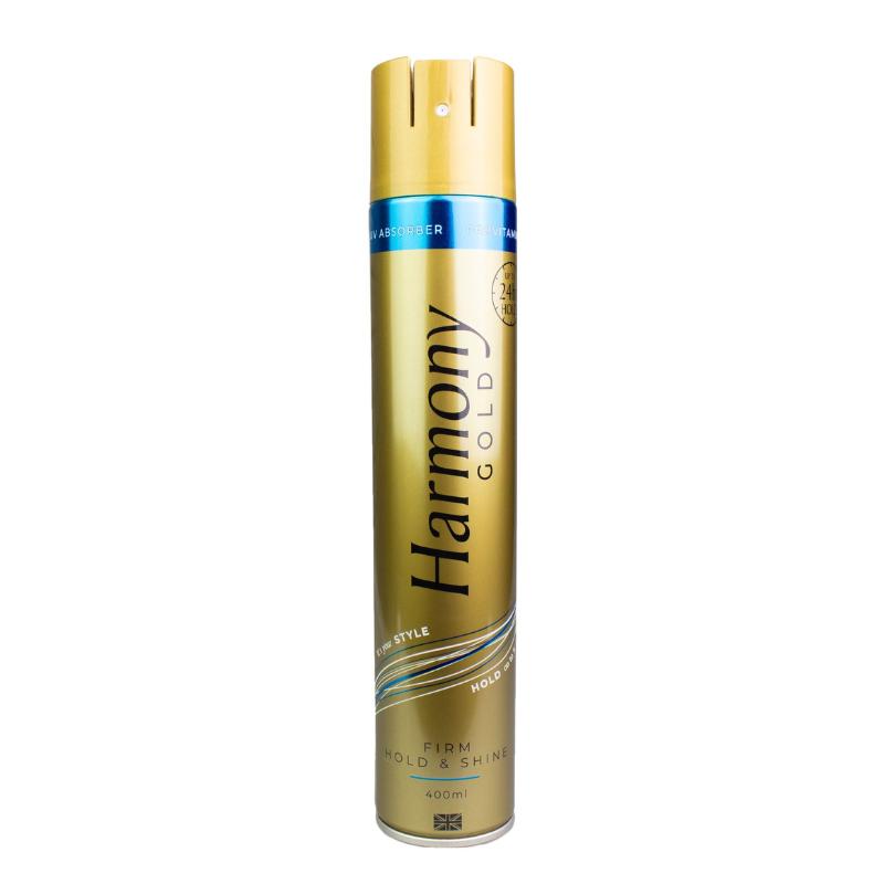 HARMONY GOLD FIRM HOLD & SHINE HAIRSPRAY 400ML 6/PK. 033401 \\\KD28791