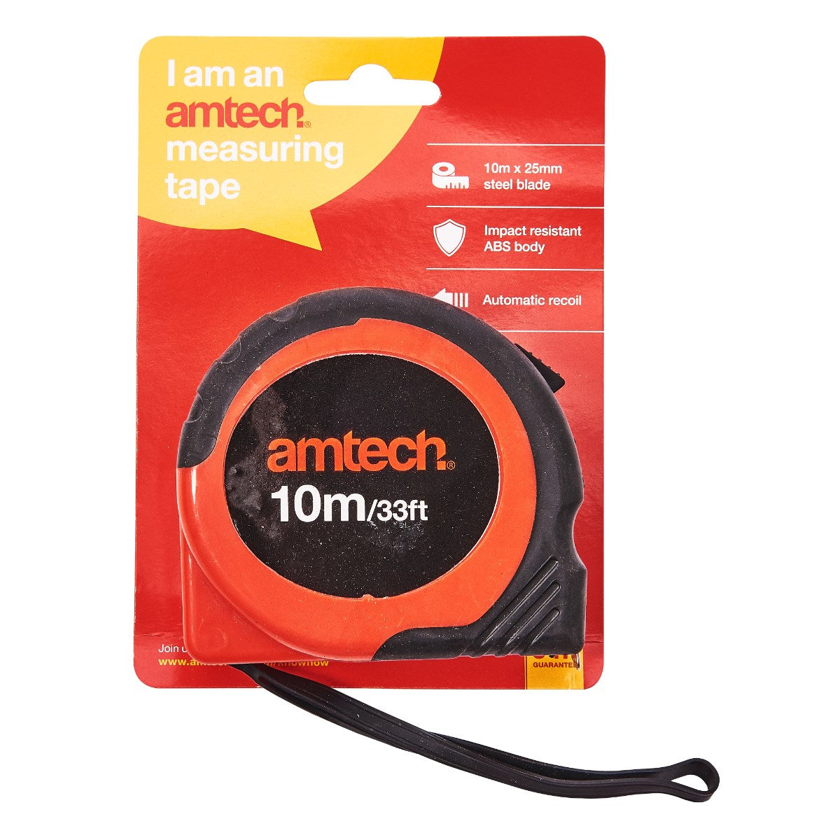 AMTECH MEASURING TAPE 10M X 25MM. AMP1255 \\\KD28818