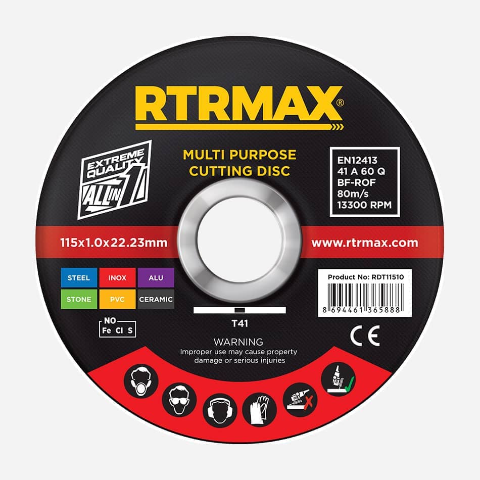 RTRMAX 10PCS MULTI PURPOSE CUTTING DISC 115 X 22MM. RDT11510 \\\KD28874