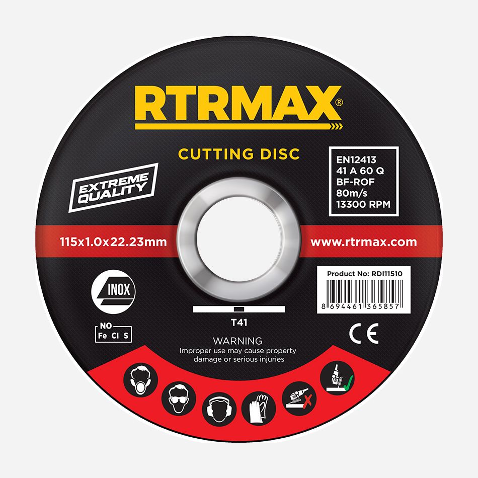 RTRMAX 10PCS INOX METAL CUTTING DISC 115 X 22MM. RDI11510 \\\KD28878