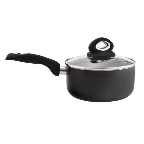 PENDEFORD DIAMOND RANGE 18CM BLACK NON STICK SAUCE PAN WITH LID. P618 \\\KD28947