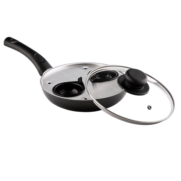 PENDEFORD 2 CUP EGG POACHER WITH GLASS LID 18CM. P062 \\\KD28955