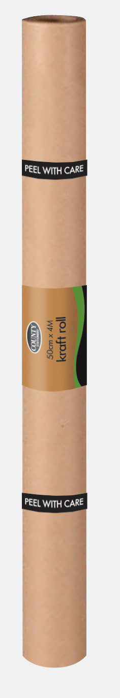 COUNTY BROWN KRAFT PAPER ROLL 50 X 4 M. C288 \\\KD28971