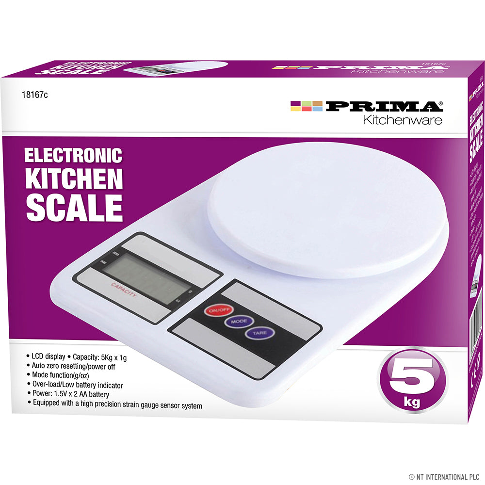 PRIMA ELECTRONIC DIGITAL KITCHEN SCALE 5KG. 18167C \\\KD28994