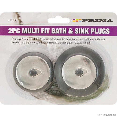 PRIMA MULTI FIT BATH & SINK PLUGS 2/PK. 18576C \\\KD28995