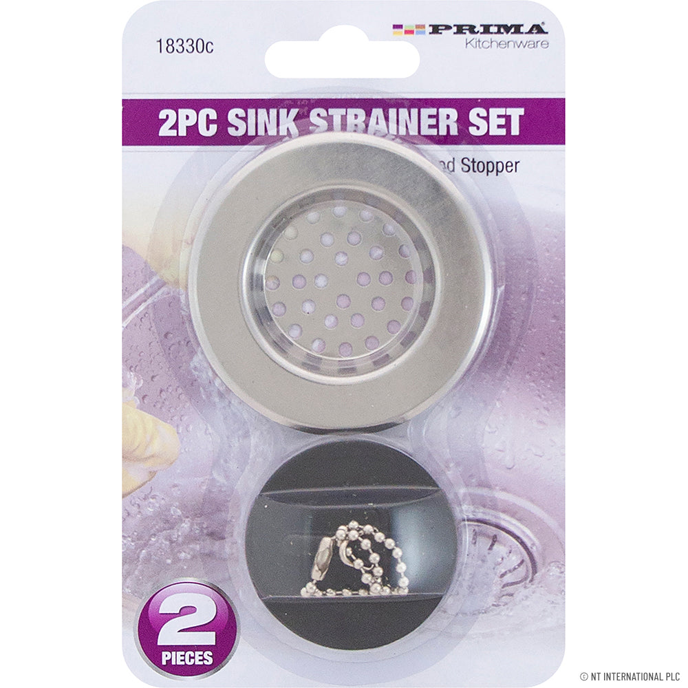 PRIMA SINK STRAINER AND STOPPER SET 2/PK. 18330C \\\KD28997