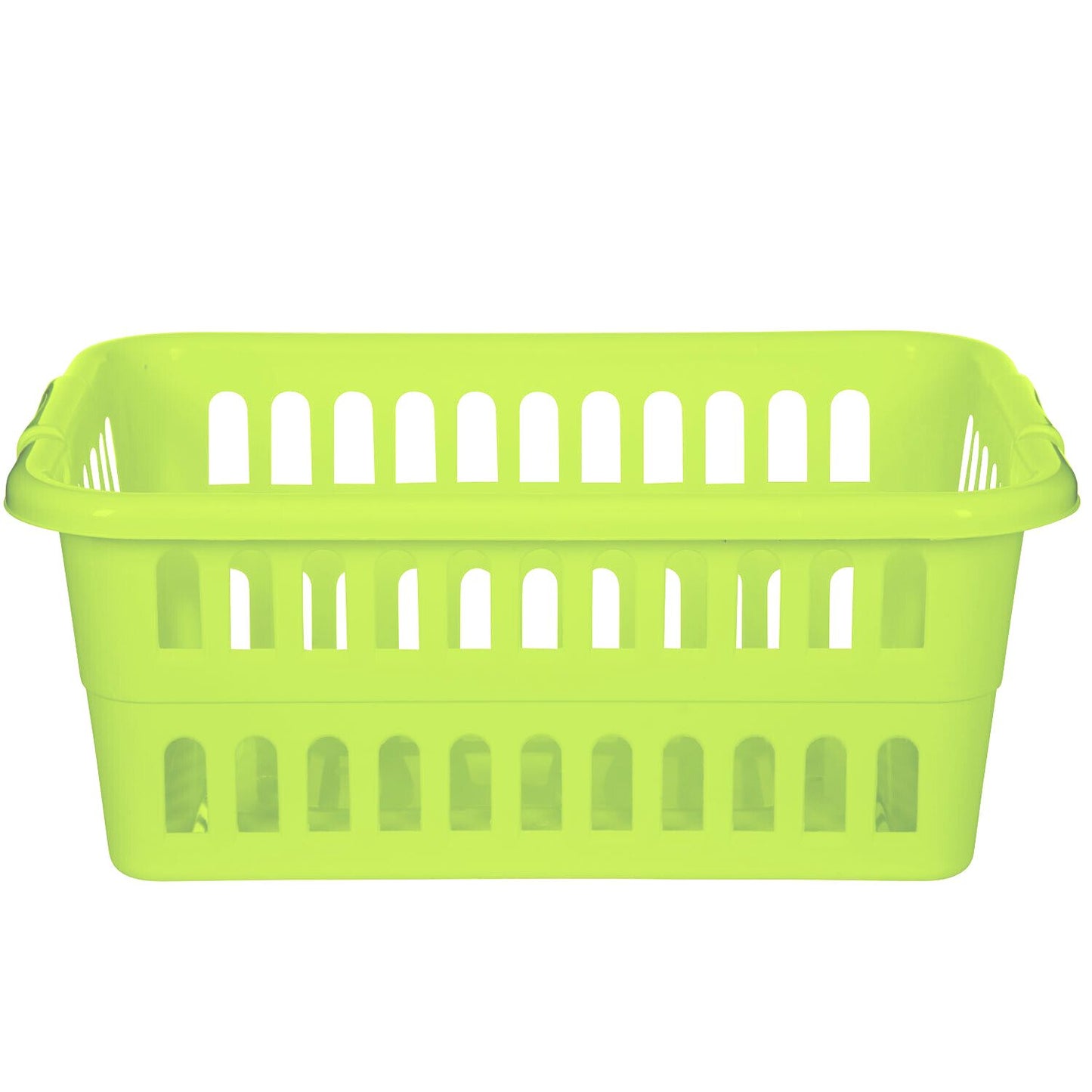 WHITEFURZE 59CM RECTANGULAR LAUNDRY BASKET GREEN. H191RG \\\KD29021