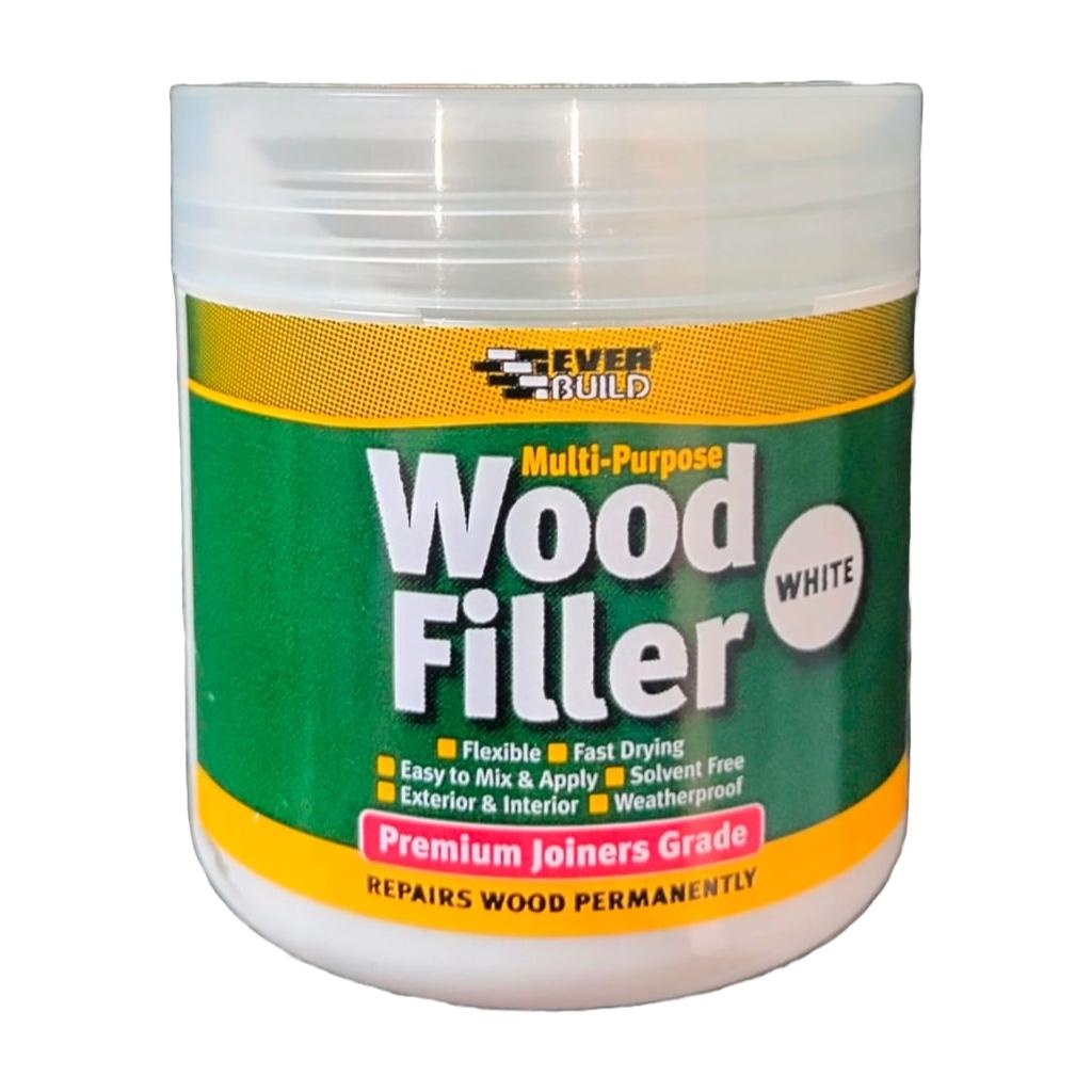 EVERBUILD MULTIPURPOSE PREMIUM JOINERS GRADE WOOD FILLER WHITE 250ML. 480467 \\\KD29048