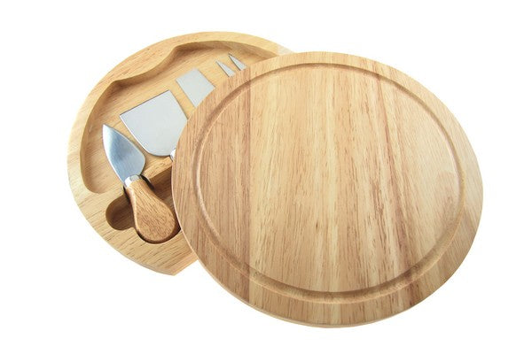 APOLLO ROUND CHEESE BOARD AND 4 PCS KNIFE SERVING SET. AP1974 \\\KD29071