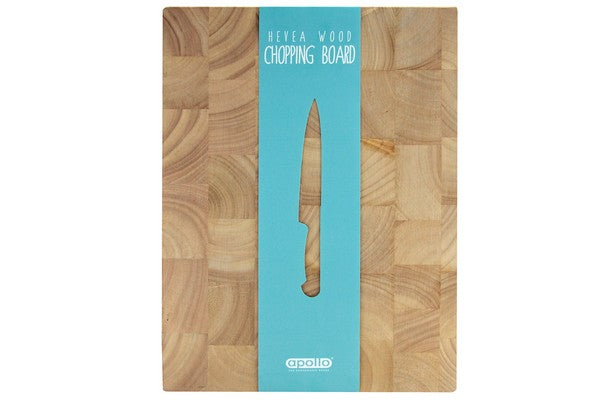 APOLLO HEVEA WOOD ENDGRAIN CHOPPING BLOCK 35X25X4. AP9903 \\\KD29078