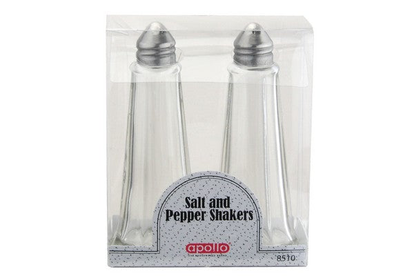 APOLLO GLASS SALT & PEPPER LIGHTHOUSE SET. AP8510 \\\KD29092
