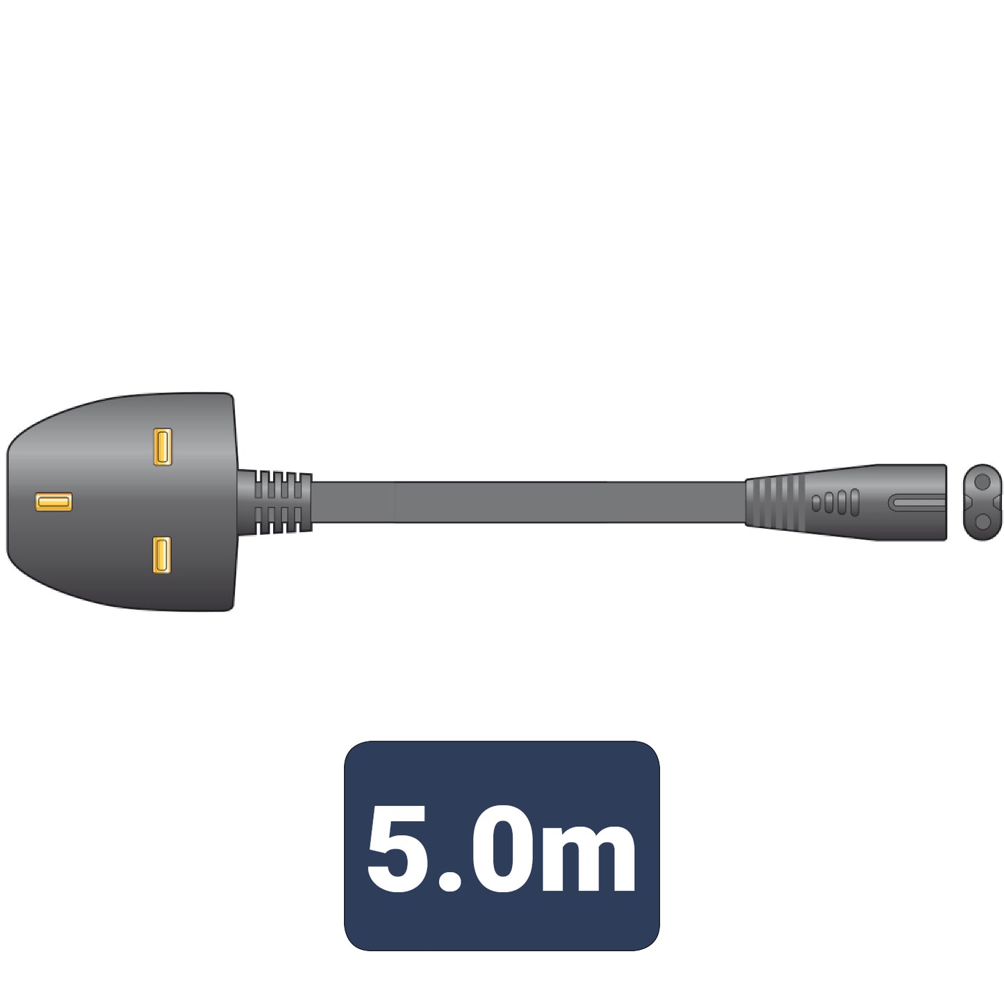 MERCURY 2 PIN MAINS POWER LEAD FIGURE 8 CABLE 5M. 114.037UK \\\KD29093