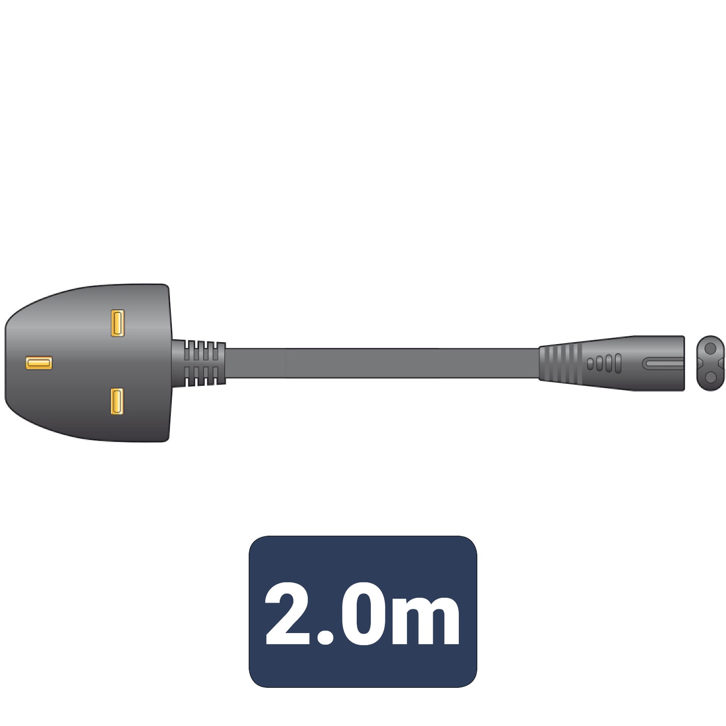 MERCURY 2 PIN MAINS POWER LEAD FIGURE 8 CABLE 2M. 114.035UK \\\KD29095