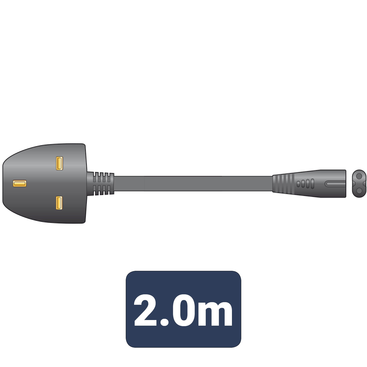 MERCURY 2 PIN MAINS POWER LEAD FIGURE 8 CABLE 2M. 114.035UK \\\KD29095