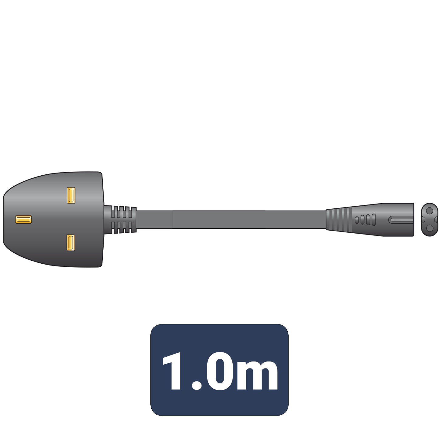 MERCURY 2 PIN MAINS POWER LEAD FIGURE 8 CABLE 1M. 114.033UK \\\KD29099