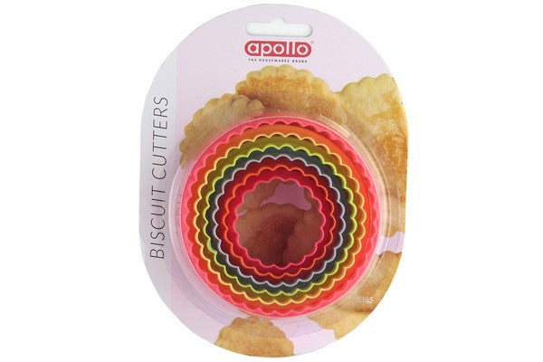 APOLLO PLASTIC BISCUIT CUTTERS 6/PK. AP9385 \\\KD29100