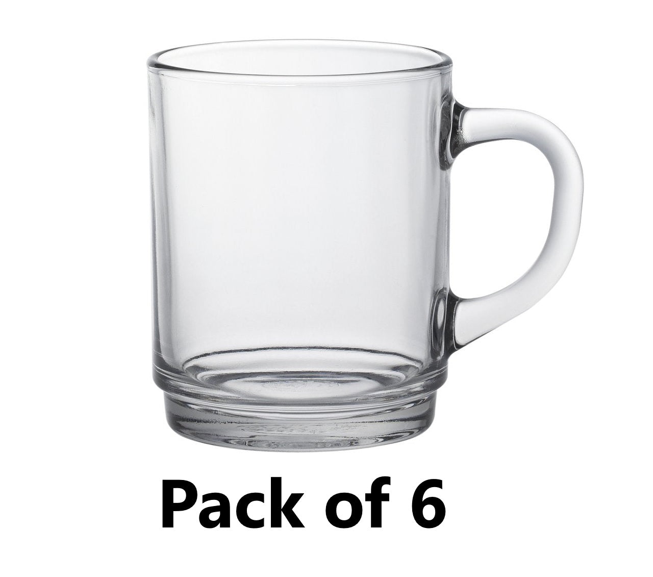 DURALEX LYS STACKABLE CLEAR GLASS MUG 310ML 6/PK. 4018AR06D1111 \\\KD29146
