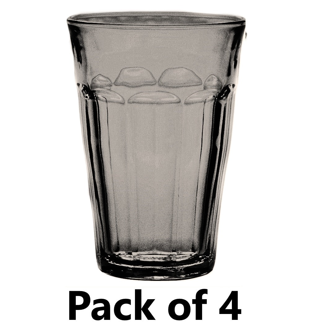 DURALEX PICARDIE HIGHBALL GREY GLASS TUMBLER 360ML 4/PK. 1029HC04A0111 \\\KD29150