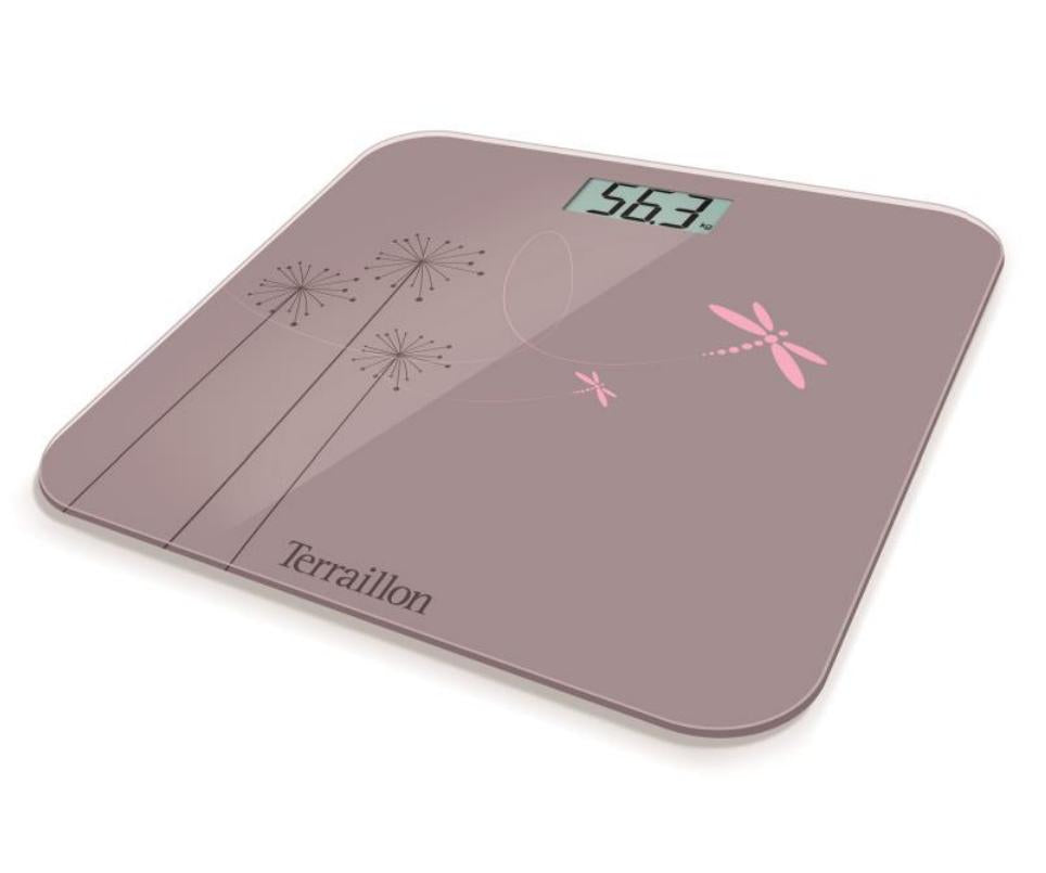 TERRAILLON INOX STEEL TOUCH BATHROOM SCALE 180KG. 14717T \\\KD29199