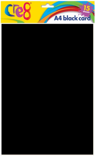CRE8 A4 15 SHEETS BLACK CARD. P2013 \\\KD29220