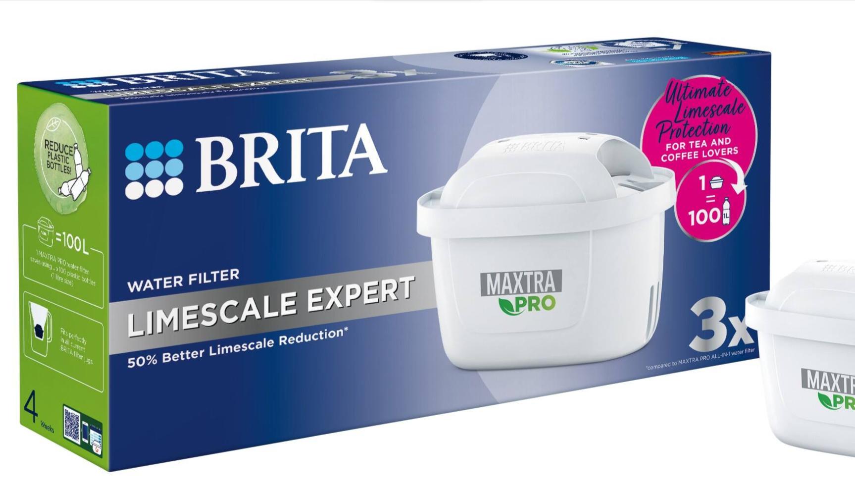 BRITA MAXTRA PRO LIMESCALE EXPERT WATER FILTER CARTRIDGES 3/PK. 1050913 \\\KD29285
