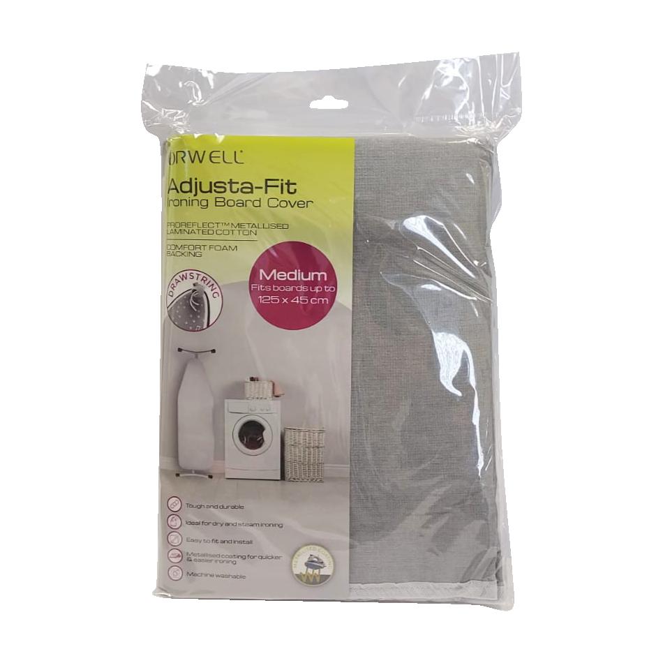 ORWELL ADJUSTA FIT METALLISED  IRONING BOARD COVER MEDIUM 125 X 45CM. WL0821-2 \\\KD29301