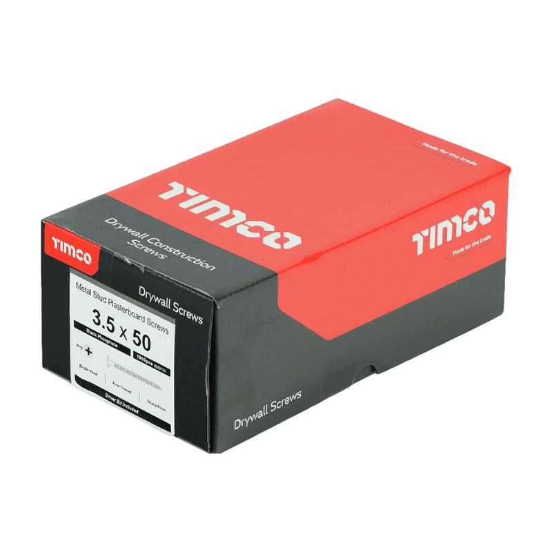 TIMCO DRYWALL SCREW PH2 FINE GREY 3.5 X 50MM 1000/PK. 00050DRY \\\KD29342