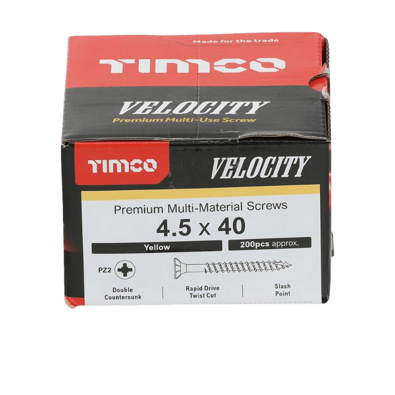 TIMCO VELOCITY SCREW PZ2 CKS ZYP 4.5 X 40 MM 200/PK. 45040V \\\KD29352