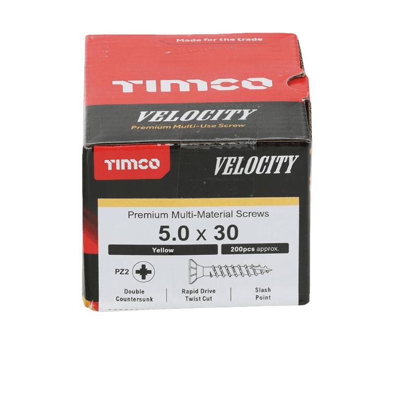 TIMCO VELOCITY SCREW PZ2 CKS ZYP 5 X 30 MM 200/PK. 50030V \\\KD29353