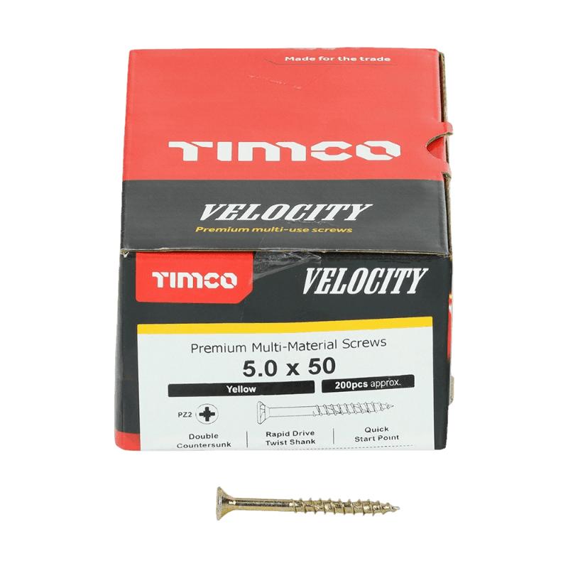 TIMCO VELOCITY SCREW PZ2 CKS ZYP 5 X 50 MM 200/PK. 50050V \\\KD29354