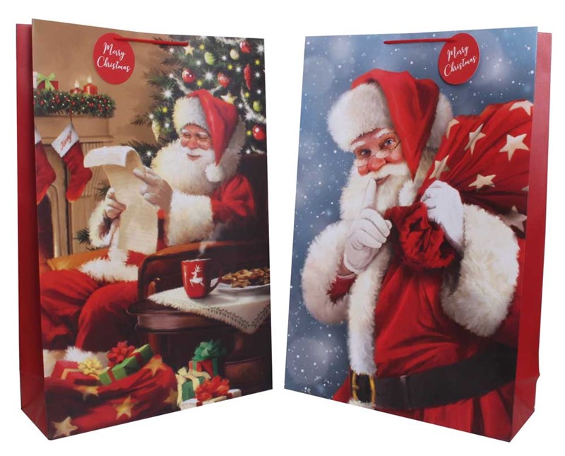 TALLON TRADITIONAL SANTA SUPER JUMBO CHRISTMAS GIFT BAG. TAXB0098SJ \\\KD29384