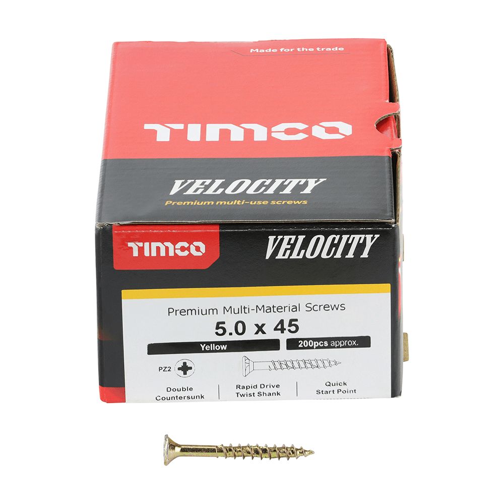 TIMCO VELOCITY SCREW PZ2 CKS ZYP 5 X 45 MM 200/PK. 50045V \\\KD29400