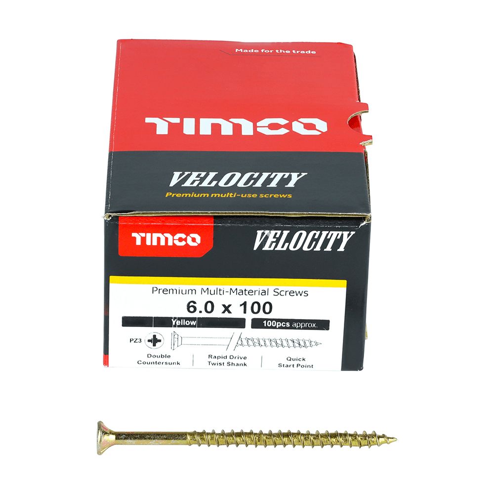 TIMCO VELOCITY SCREW PZ3 CKS ZYP 6 X 100 MM 100/PK. 60100V \\\KD29406