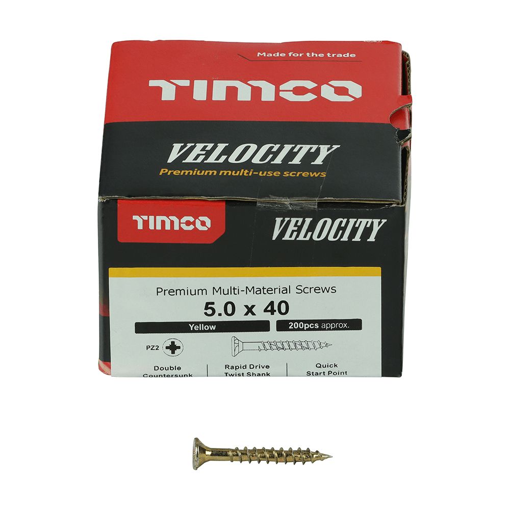 TIMCO VELOCITY SCREW PZ2 CKS ZYP 5 X 40 MM 200/PK. 50040V \\\KD29408