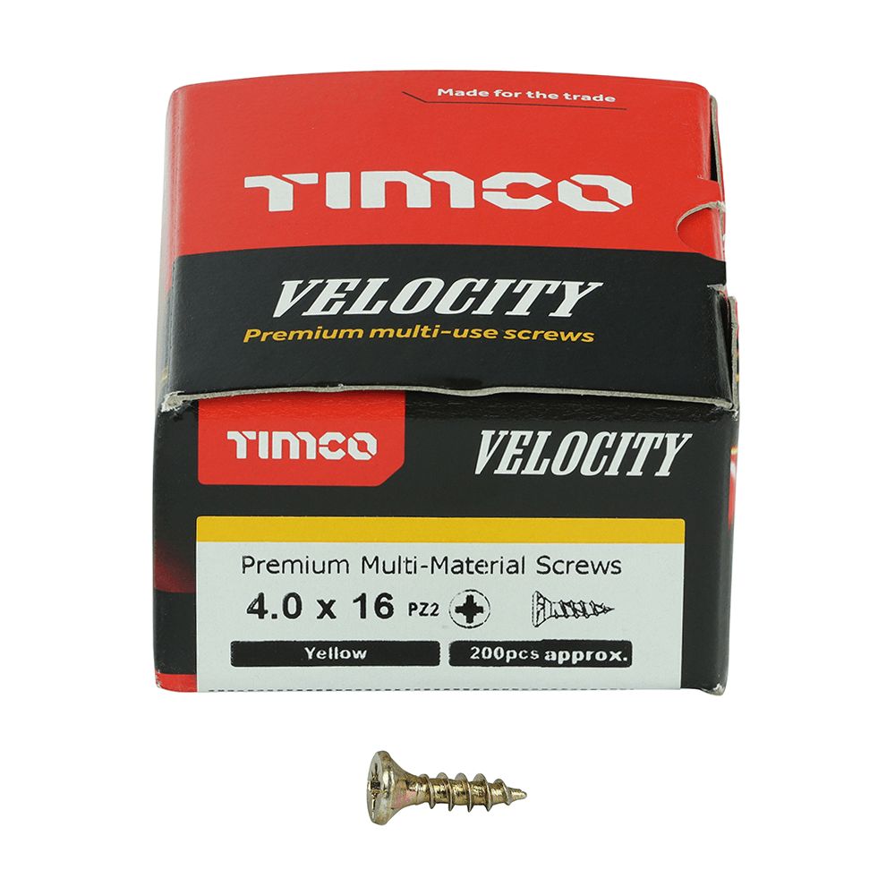 TIMCO VELOCITY SCREW PZ2 CKS ZYP 4 X 16 MM 200/PK. 40016V \\\KD29410