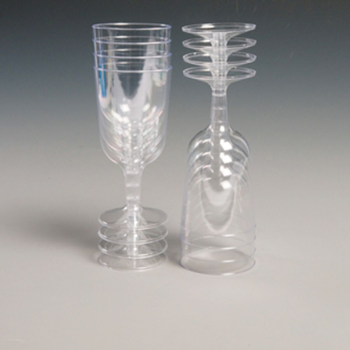 ESSENTIAL CLEAR PLASTIC WINE GOBLETS 8/PK. PLWINE8 \\\KD29466