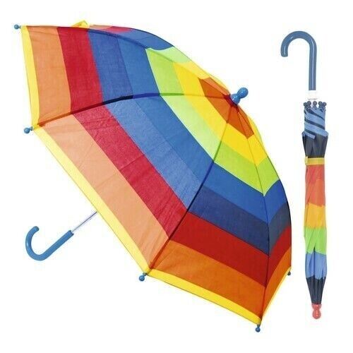 DRIZZLES CHILDS STRIPED UMBRELLA WITH ASSORTED DESIGNS. UU0005 \\\KD29532