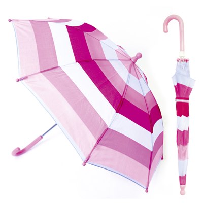 DRIZZLES CHILDS PINK STRIPED UMBRELLA. UU0005PK \\\KD29533