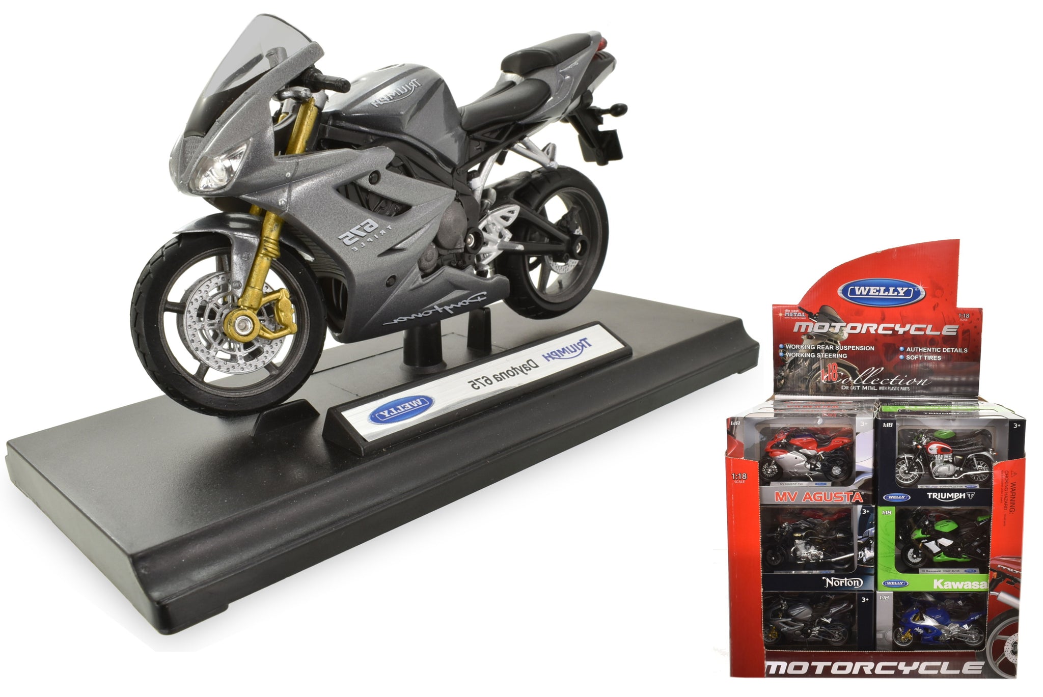 WELLY DIE CAST MOTORBIKE IN BOX 16.5CM. TY9104 \\\KD29585
