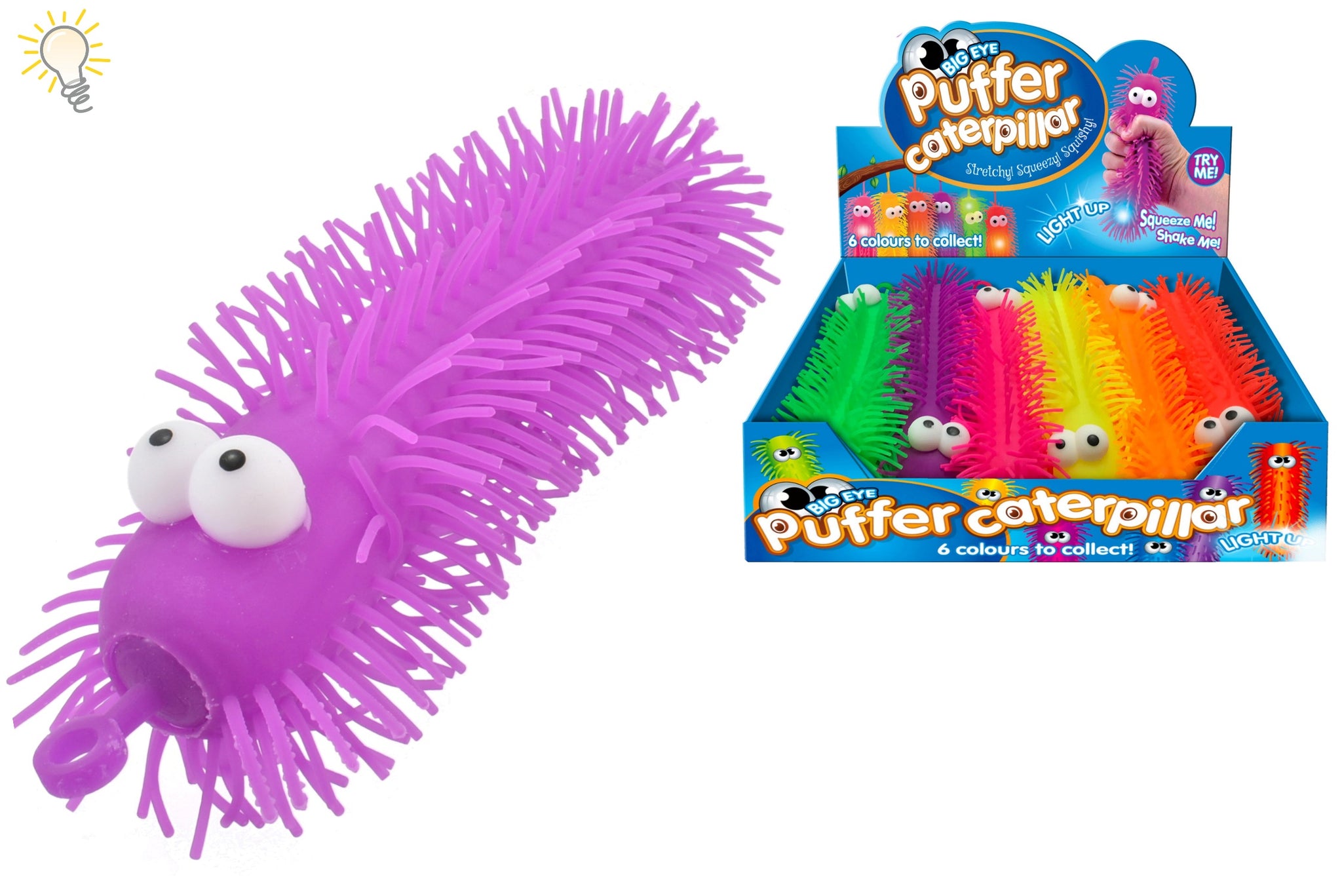 BIG EYE PUFFER CATERPILLAR WITH LIGHT. TY3633 \\\KD29596