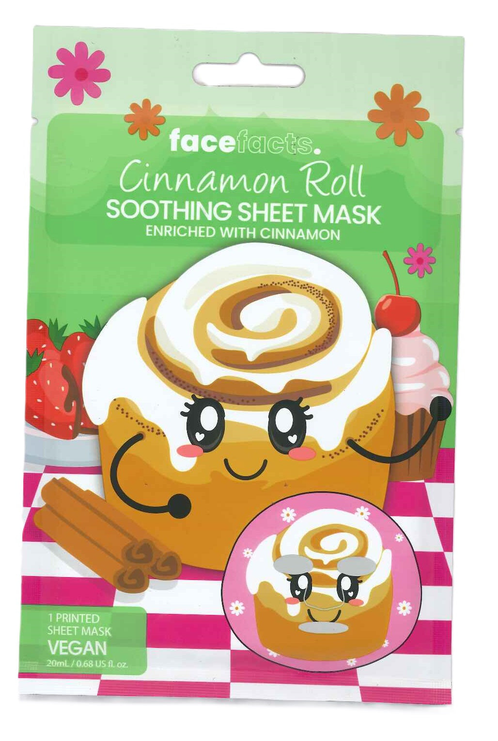 FACE FACTS PRINTED SHEET MASKS BANANA BREAD & CINNAMON ROLL 20ML. 30061-150 \\\KD29637