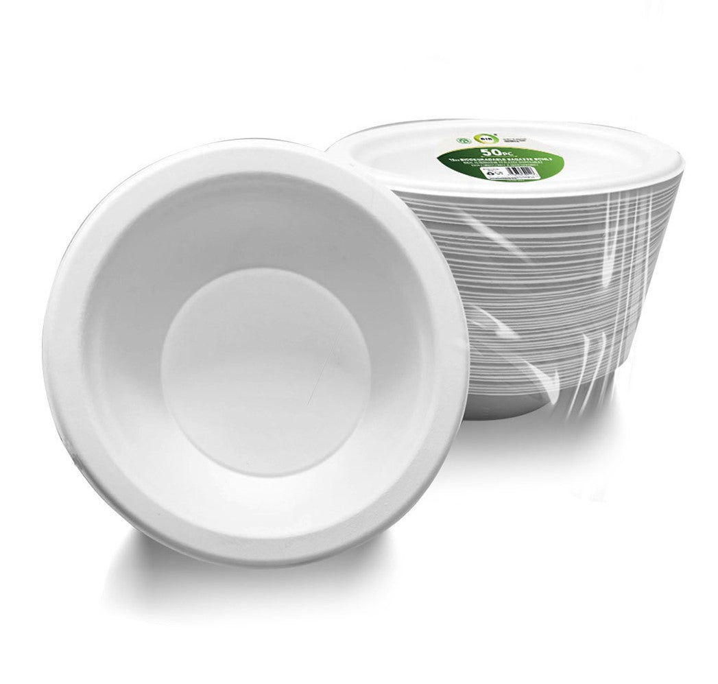 BIODEGRADABLE BAGASSE BOWLS 12OZ 50/PK. EF9911 \\\KD29695