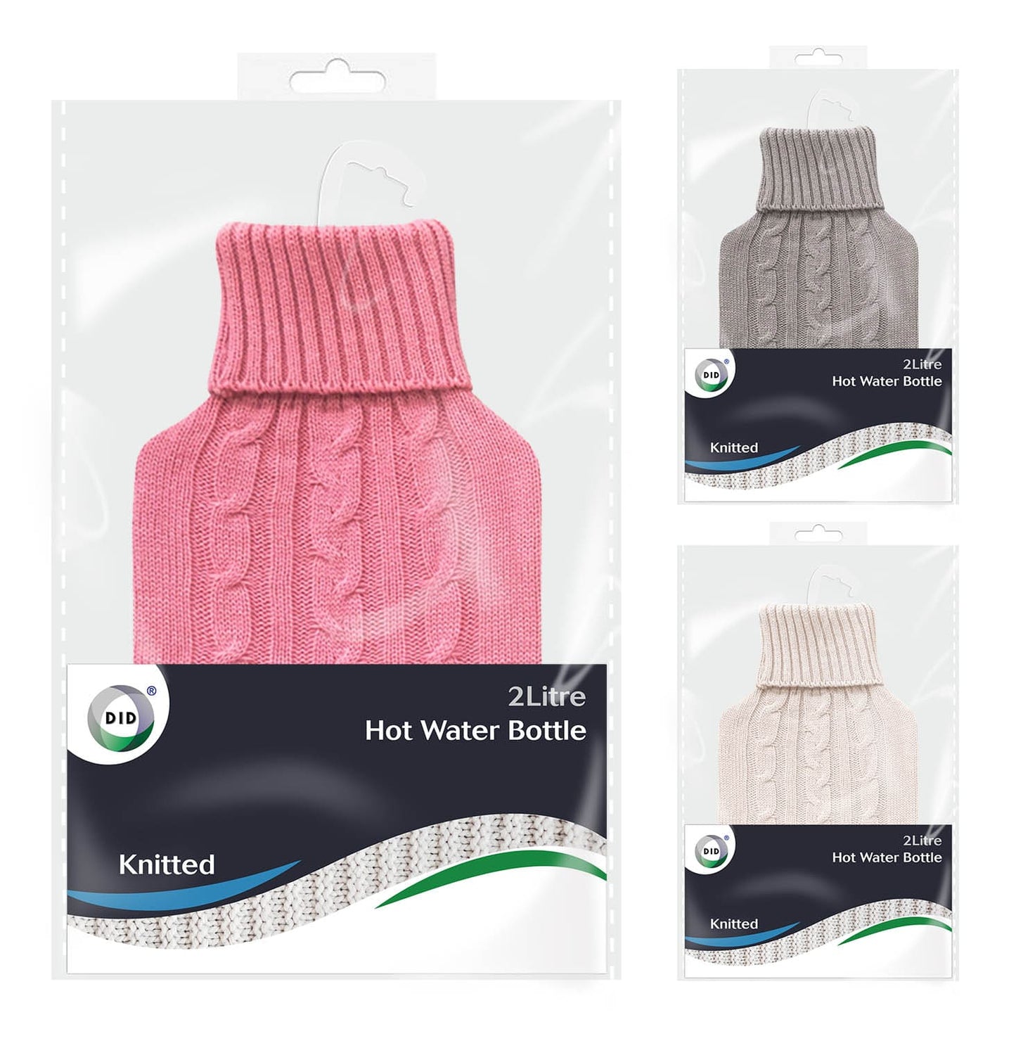DID HOT WATER BOTTLE WITH KNITTED COVER 2LTR. OD4162 \\\KD29697